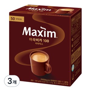 맥심 아라비카 100 커피믹스, 11.8g, 50개입, 3개