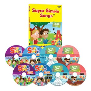 NEW Supe Simple ABC Phonics + WORD DVD + 오디오CD세트 영어대본 온라인제공, 8CD