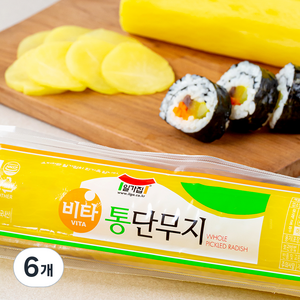 일가집 비타 통단무지, 500g, 6개