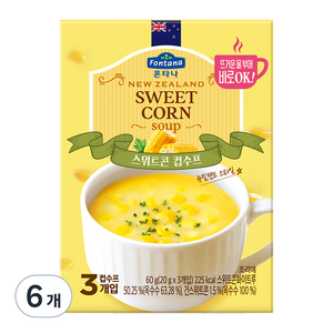 폰타나 스위트콘 컵수프 3p, 60g, 6개