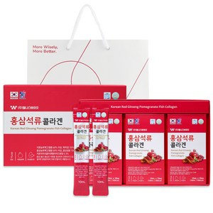 웰니스바이오 홍삼 석류콜라겐 + 쇼핑백, 300ml, 1개