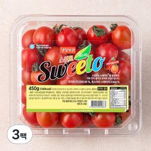 스윗토 스테비아 대추방울토마토, 450g, 3팩