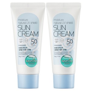 과일나라 바세린 모이스처 UV 쉴드 선크림 SPF50+ PA++++, 60g, 2개