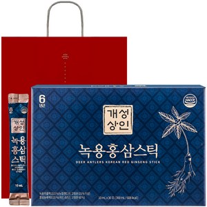 개성상인 녹용 홍삼 스틱 30개입 + 쇼핑백, 300ml, 1세트