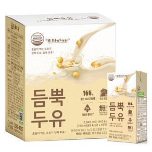 유기농마루 듬뿍두유, 190ml, 16개