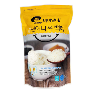 엉클탁 2024년산 햅쌀 바비달다 씻어나온 백미, 상등급, 1kg, 1개