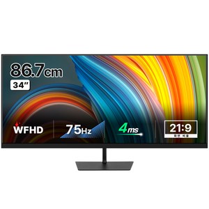 한성컴퓨터 WFHD 울트라와이드 모니터, 86.7cm, TFG34F07WP(무결점)