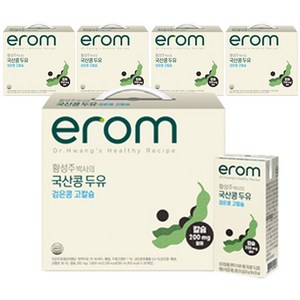 이롬 황성주 국산콩 검은콩 고칼슘 두유, 100개, 190ml