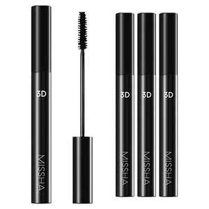 미샤 3D 마스카라 7g, 블랙, 4개