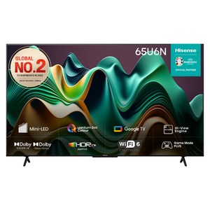 HISENSE 4K UHD Mini LED 스마트TV 65U6N, 165cm(65인치), 벽걸이형, 방문설치