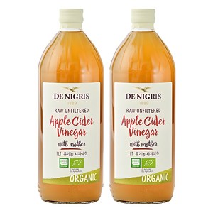 데니그리스 유기농 사과식초, 1L, 2개