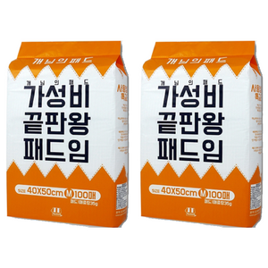 개님의상점 개님의패드 소형 강아지 배변패드, 100개입, 2개