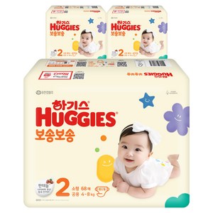 하기스 NEW 보송보송 밴드형 기저귀 공용, 204매, 2단계