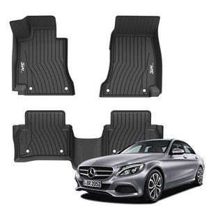 3더블유 에코라이너 카매트, 벤츠 C class (W205) 2014.06~, 블랙