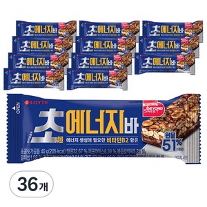 롯데웰푸드 초 에너지바, 40g, 36개