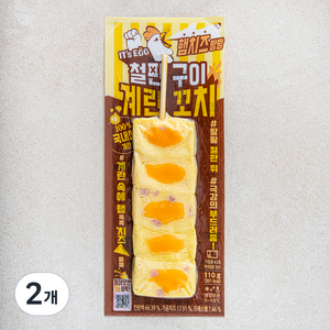 행복담기 철판구이 계란꼬치 햄치즈, 110g, 2개