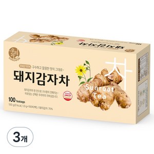 우리차 돼지감자차, 1g, 100개입, 3개