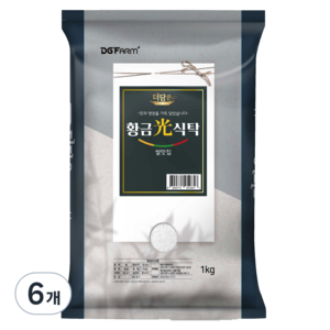 더담은 2024년산 햅쌀 황금빛식탁 백미, 상등급, 1kg, 6개