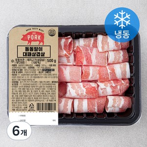 돌돌말이 대패 삼겹살 (냉동), 500g, 6개