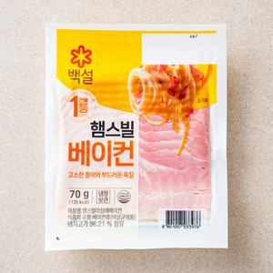 백설 햄스빌 베이컨, 70g, 1개