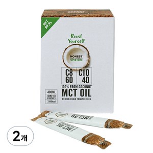 어니스트 코코넛 MCT오일 40포, 400ml, 2개