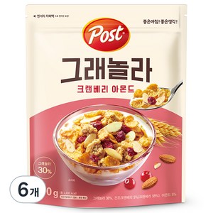 포스트 그래놀라 크랜베리 아몬드 시리얼, 570g, 6개