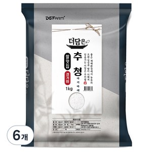 더담은 2024년산 햅쌀 경기미 추청 아끼바레 쌀, 특등급, 1kg, 6개