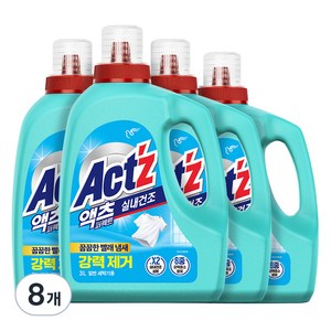 액츠 퍼펙트 실내건조 일반용 액상세제 본품, 3L, 8개