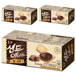 해태제과 샌드에이스 찐초코, 68g, 3개