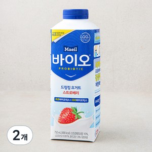 매일바이오 드링킹 요거트 딸기, 750ml, 2개