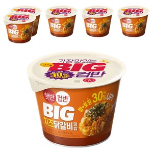 햇반컵반 BIG 치즈닭갈비덮밥, 6개, 313g