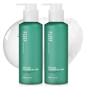 플리프 시카 알로에 여드름 완화 약산성 클렌징 젤 폼, 200ml, 2개