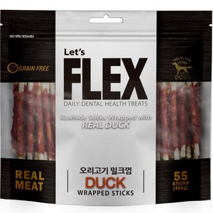 플렉스 강아지간식 밀크껌, 오리고기맛, 400g, 1개