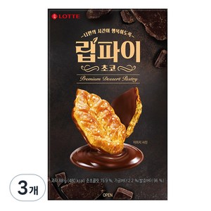 롯데웰푸드 립파이 초코, 88g, 3개