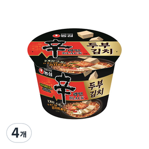 신라면 블랙 사발 두부김치 94g, 4개