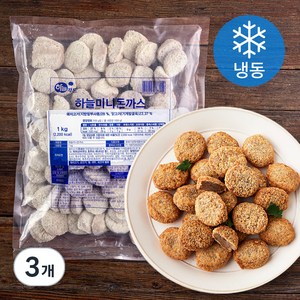 하늘푸드 하늘미니 돈까스 (냉동), 1kg, 3개