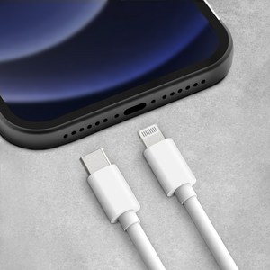 홈플래닛 애플 아이폰 MFI인증 USB-C to 8핀 라이트닝 고속 충전 케이블, 1.5m, 화이트, 1개