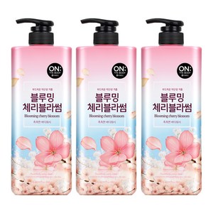 온더바디 플라워 약산성 퍼퓸 바디워시 체리블라썸향, 900g, 3개