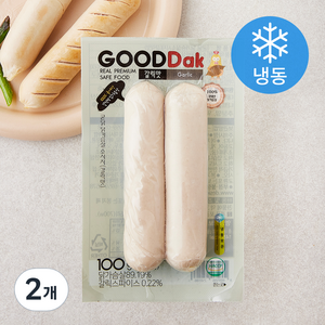 굳닭 닭가슴살 소시지 갈릭맛 (냉동), 100g, 2개