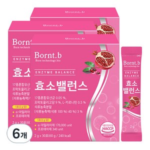 본트비 효소 밸런스 석류맛, 60g, 6박스