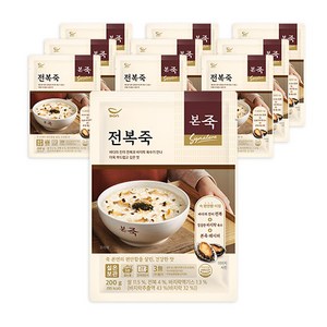 본죽 파우치형 전복죽, 200g, 10개