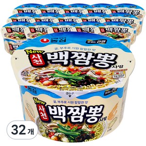 농심 사천 백짬뽕 사발 75g, 32개