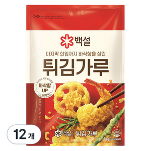 백설 튀김가루, 1kg, 12개