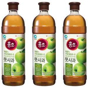 홍초 풋사과 식초, 1.5L, 3개