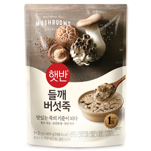 햇반 들깨버섯죽, 420g, 1개