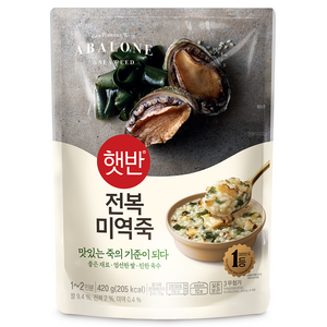 햇반 전복미역죽, 420g, 1개