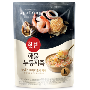 햇반 해물누룽지죽, 1개, 420g