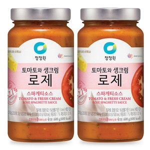 청정원 토마토와 생크림 로제 스파게티소스, 600g, 2개