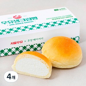 후앙 서울우유 우유생크림빵, 420g, 4개