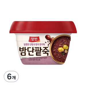 양반 밤단팥죽, 285g, 6개